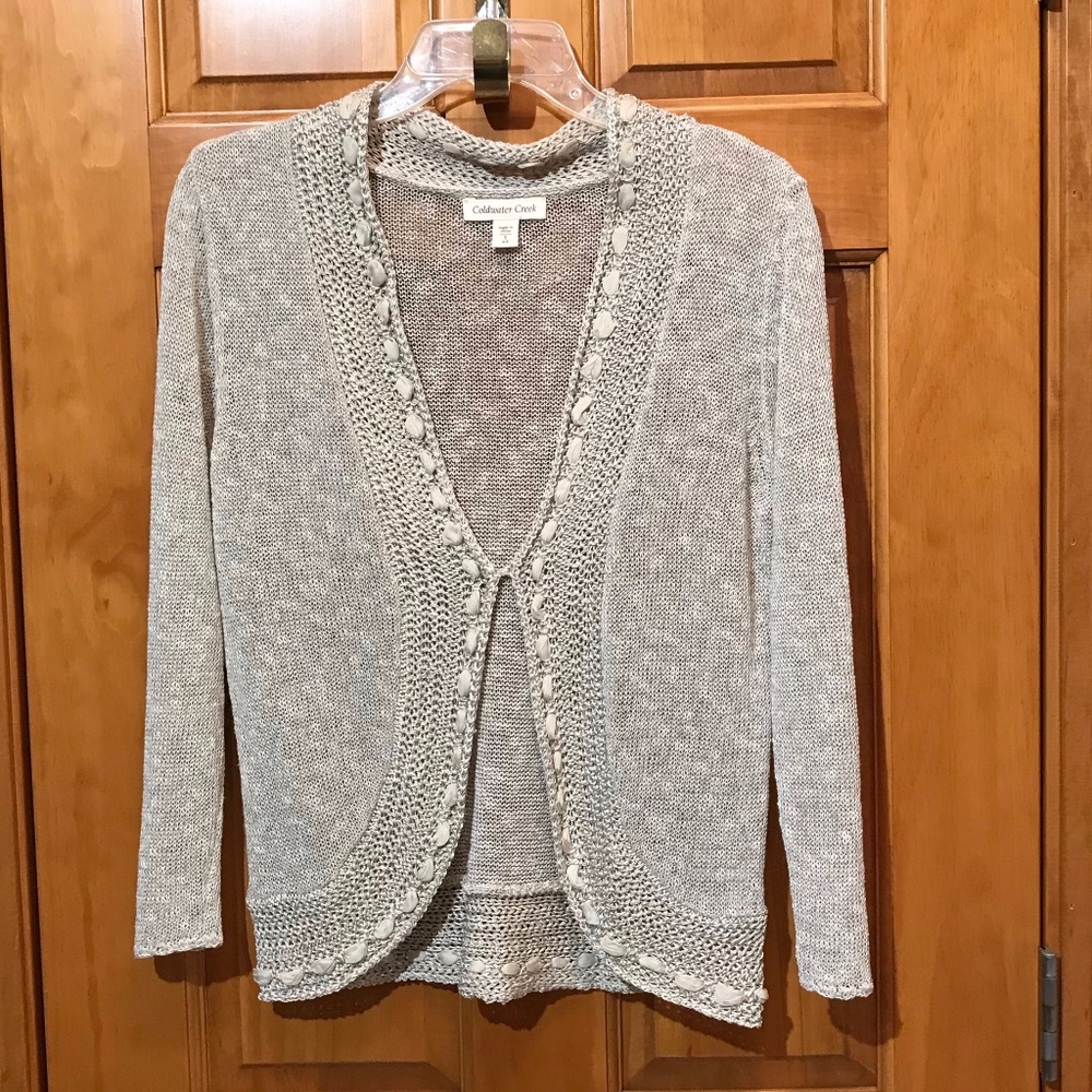 Coldwater Creek Stone Colored Cardigan